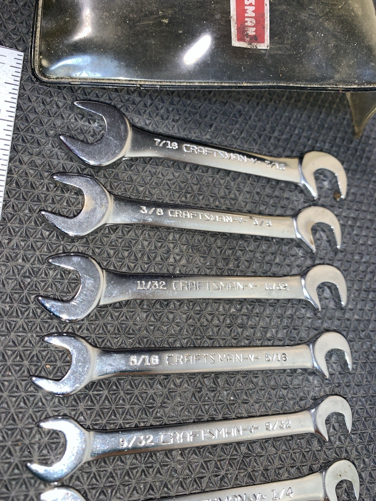 Craftsman 8 Pc Open End Ignition Wrench Set #9 4306 Vintage V Series