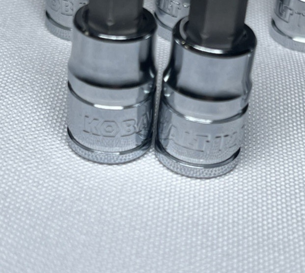 6pk Kobalt Torx Bit Sockets 1/4” Drive Star Bit T8, T10, T15, T25, T27, T30 Lot