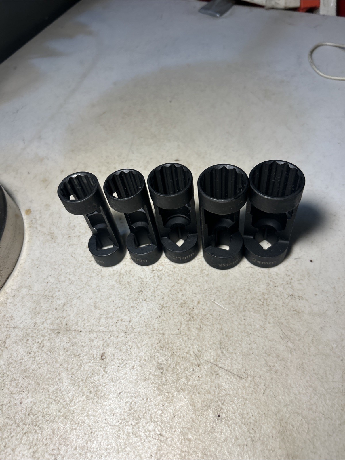 5pcs Strut Nut Socket 18mm 19mm 21mm 22mm 24mm 1/2”Drive Suspension Shock Tool