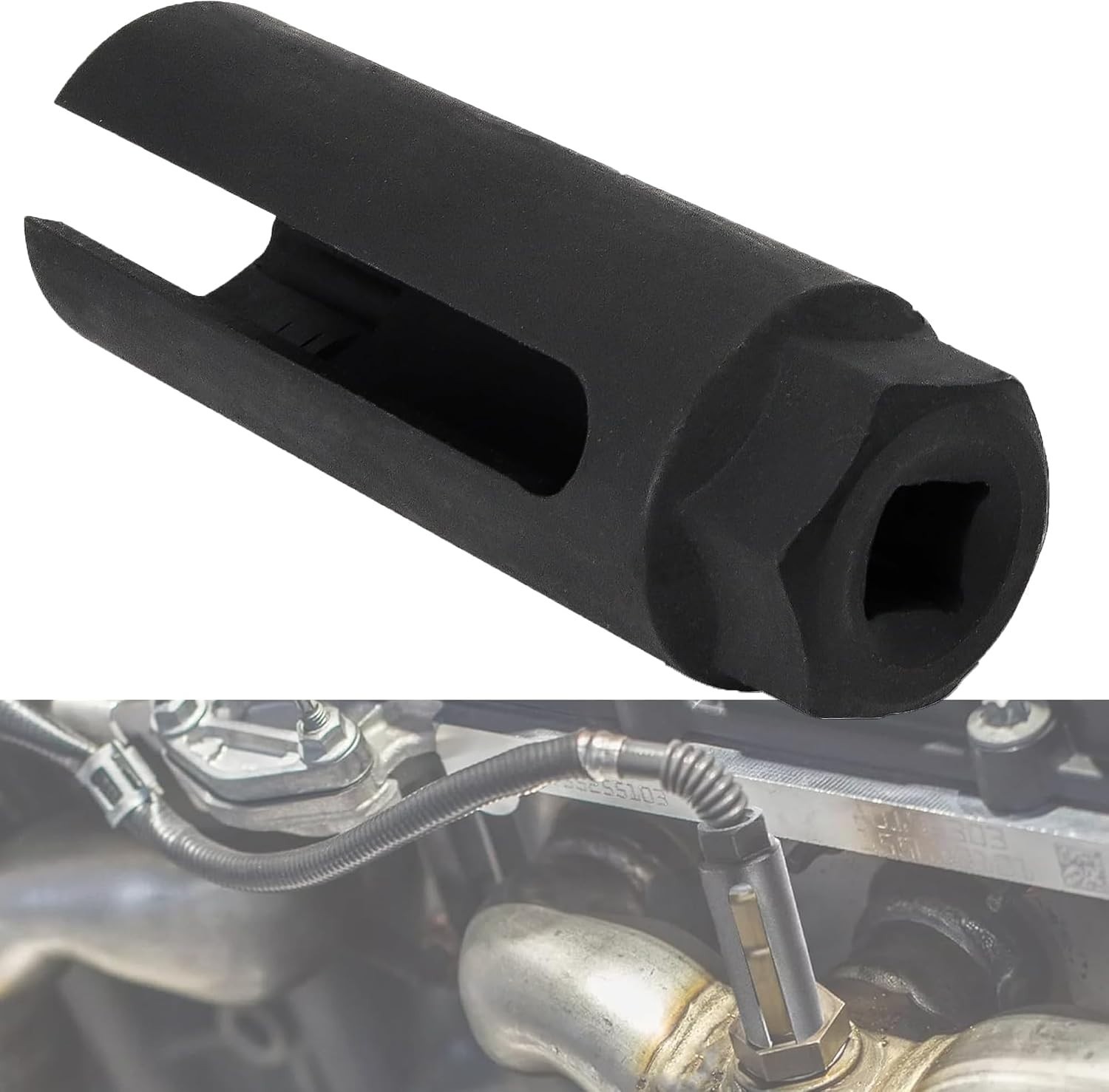 Oxygen Sensor Socket with Side Wire Cutout 3/8-Inch Drive by 7/8 22mm 02 Socket