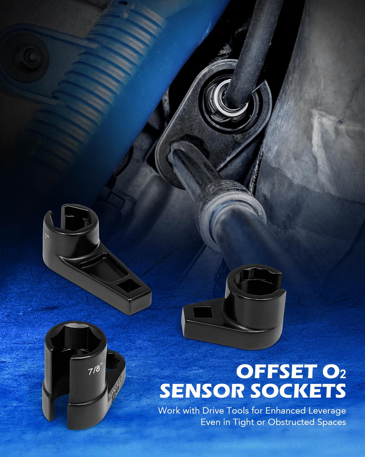 Orion Motor Tech 12pc Oxygen Sensor Socket Set, O2 Removal Tool and…