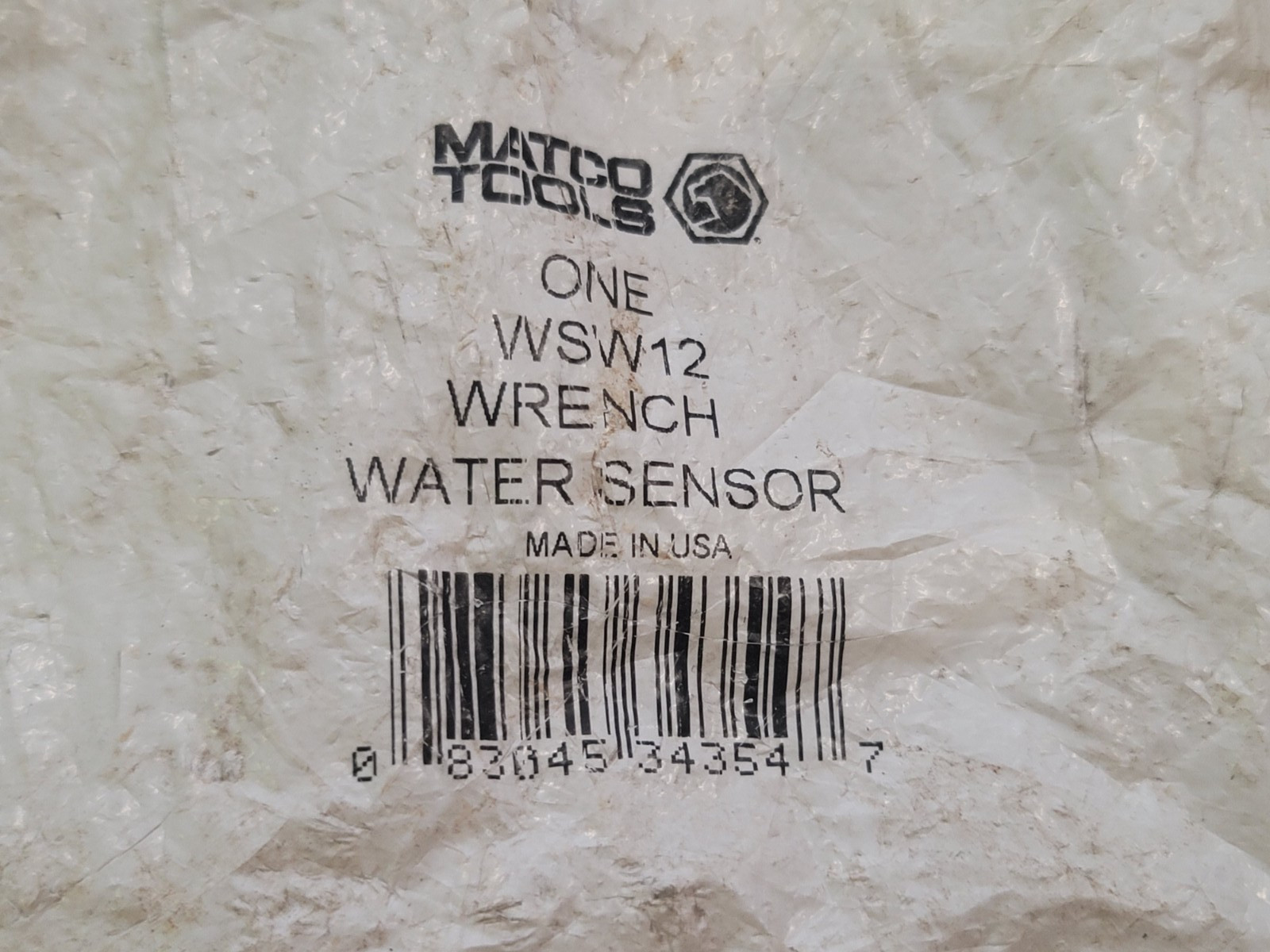 NEW SEALED MATCO TOOLS # WSW12 WATER SENSOR WRENCH – T7