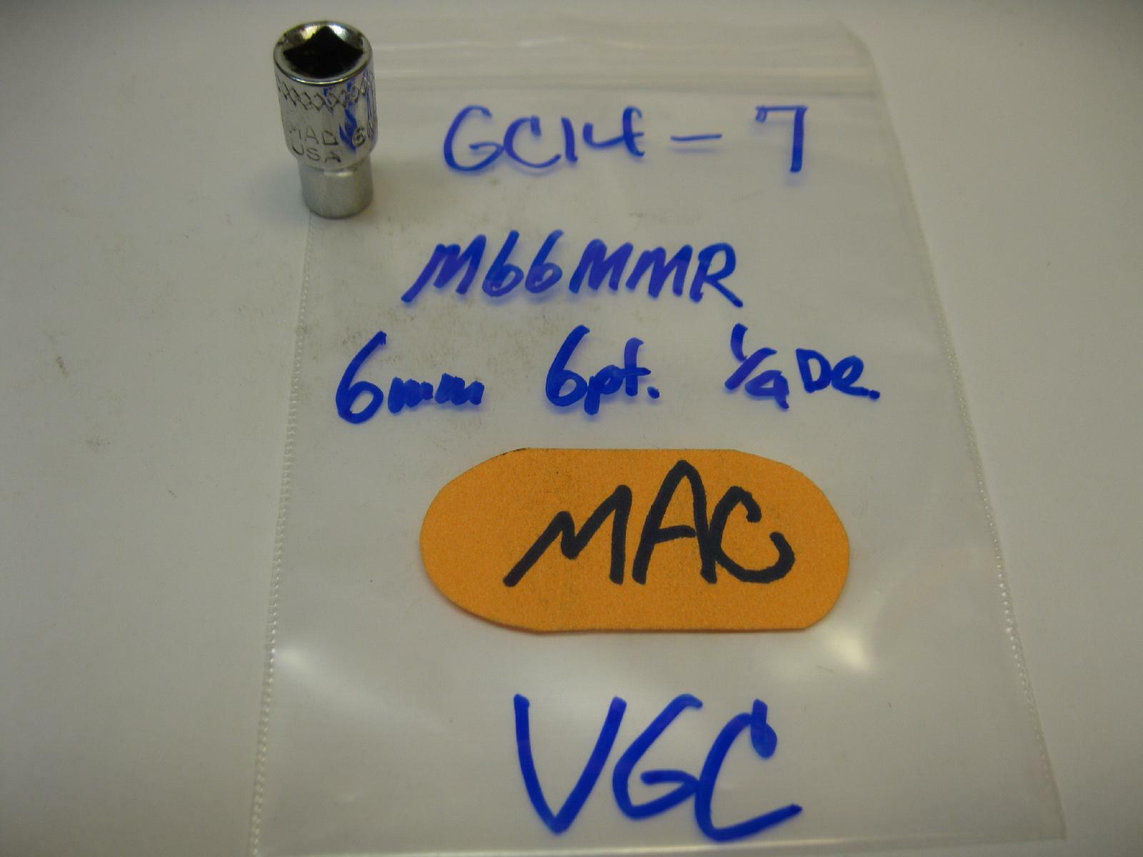 MAC tools 1/4″ drive 6mm metric 6 point SOCKET USA M66MMR Nice!