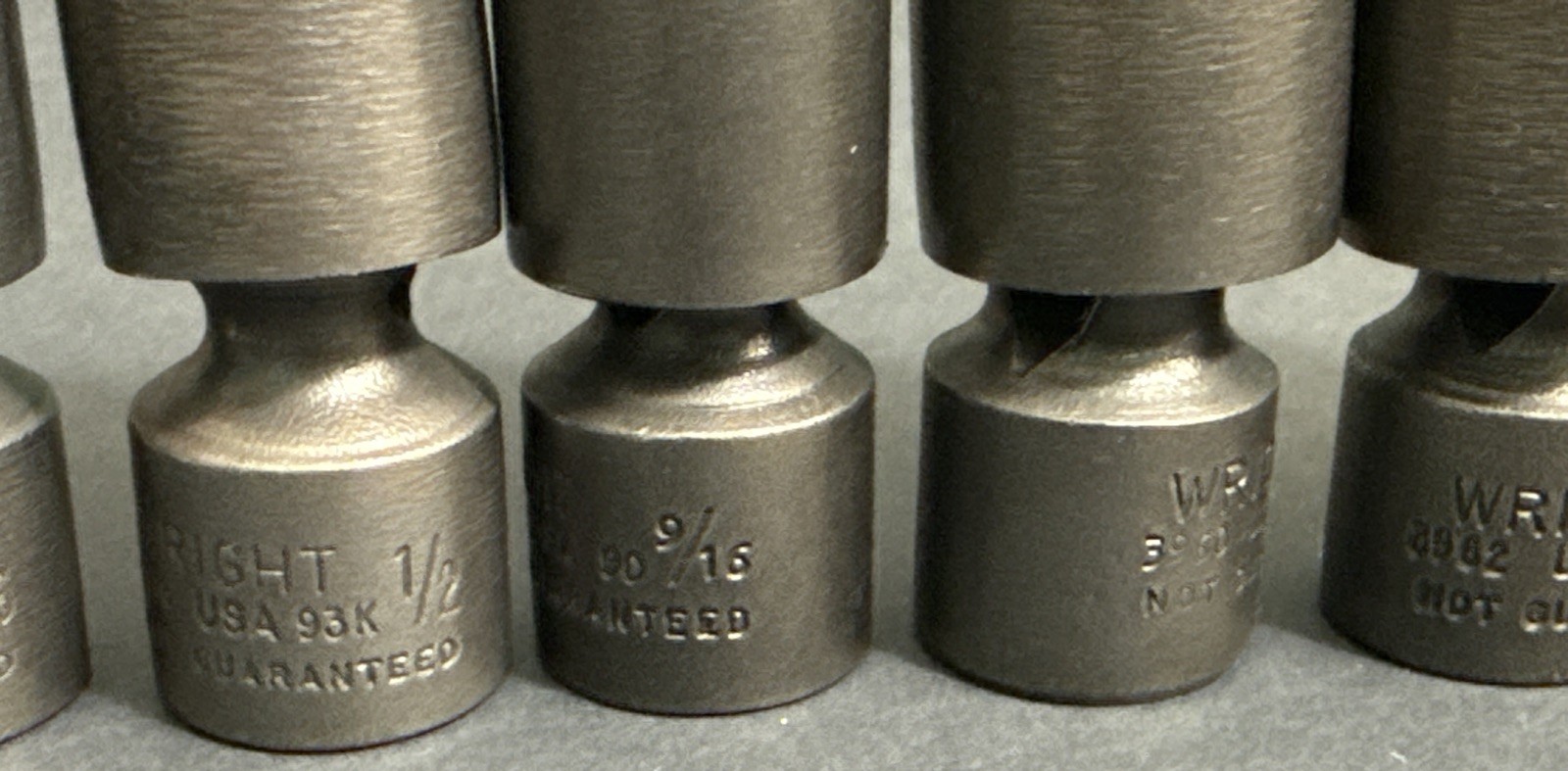 WRIGHT TOOL 7pc 3/8” Dr UNIVERSAL SWIVEL DEEP IMPACT SOCKET SET 3/8” – 3/4” SAE