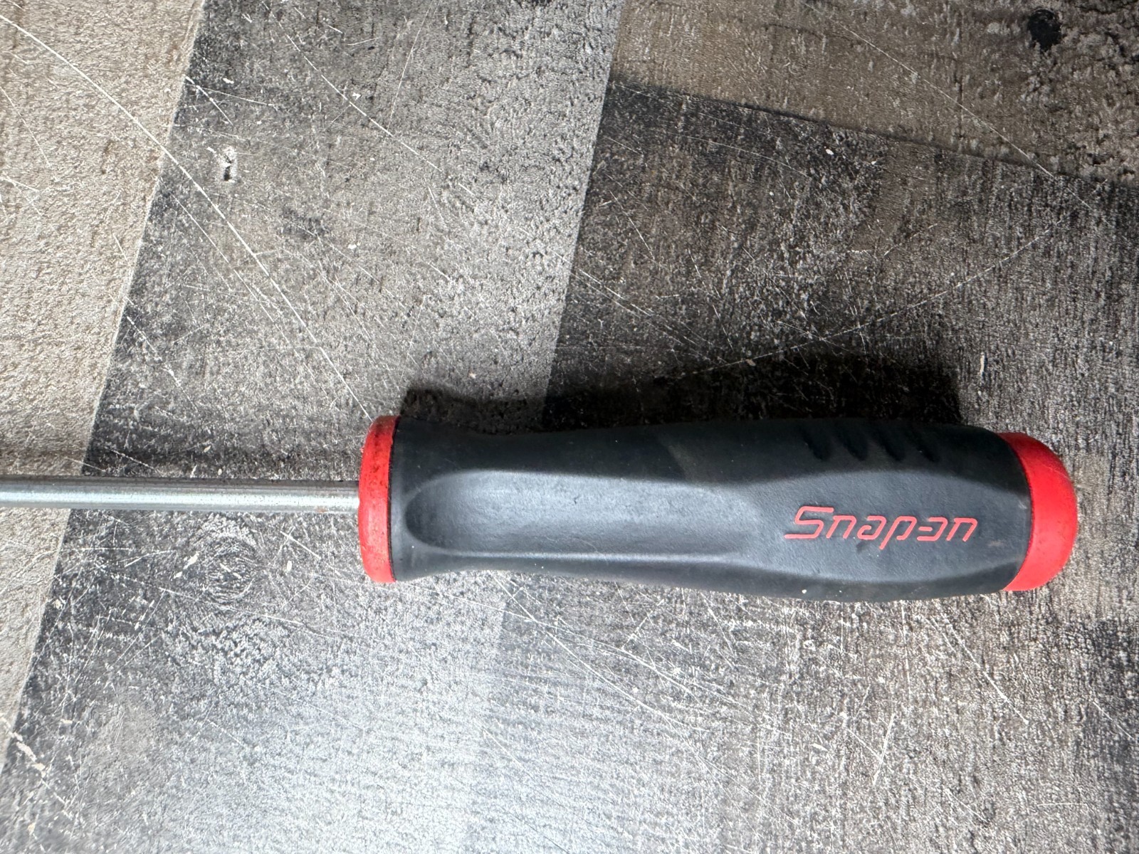 Snap-on SGD4180 Long Flat Slotted Cabinet Screwdriver 1/4 Red Black Grip USA