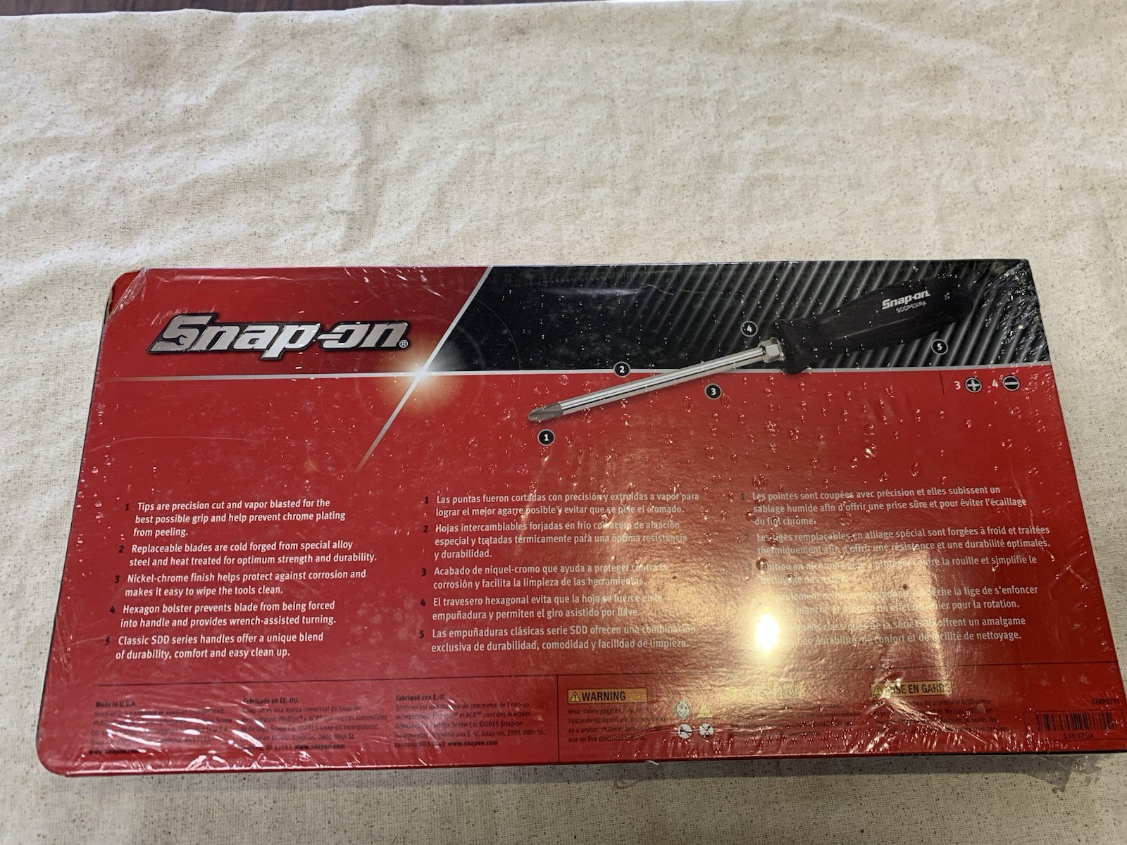 New Snap-on™ Black Hard Handled 7-piece Screwdriver Set SDDX70A #15083