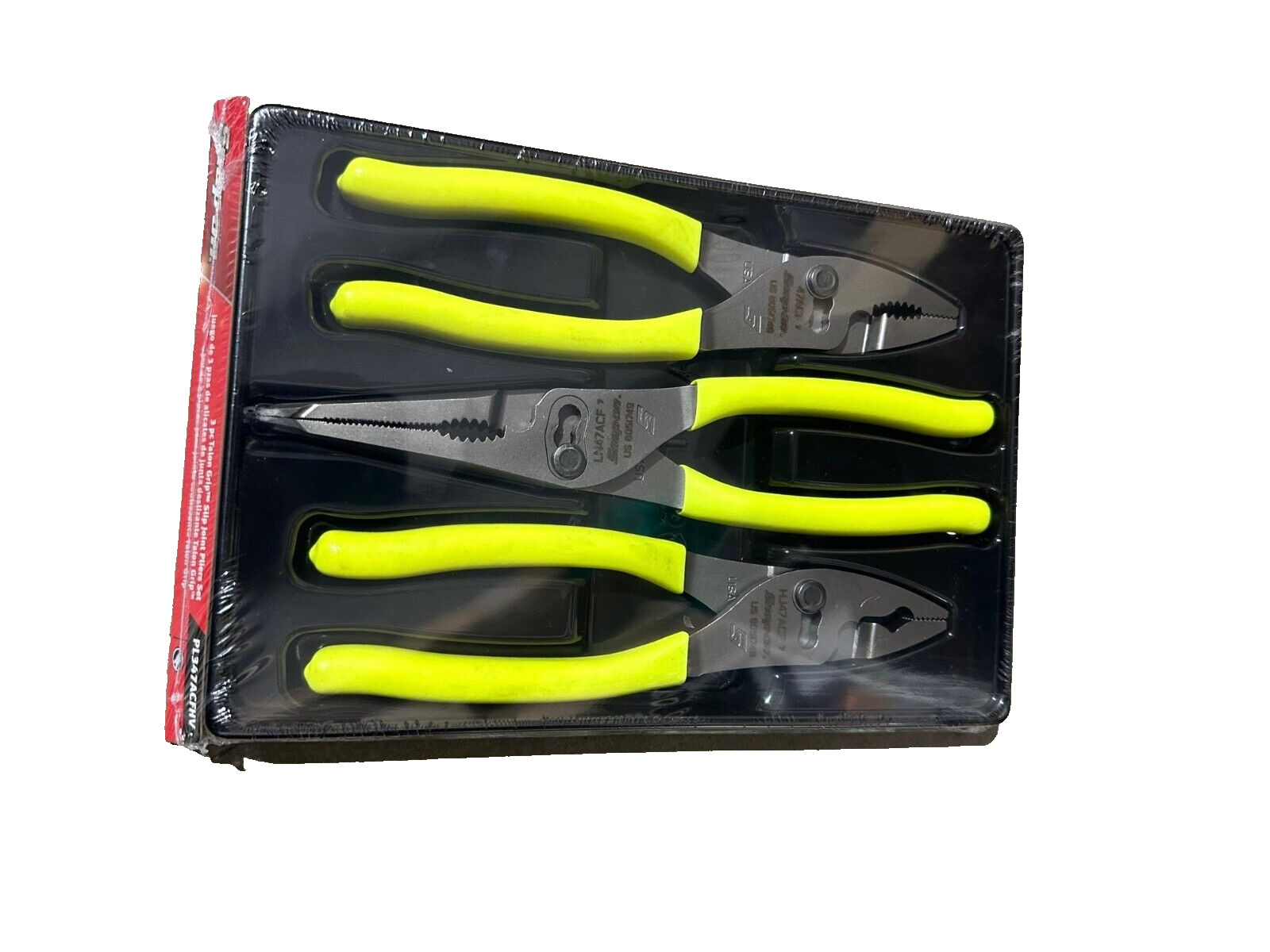 PICK COLOR SET Snap on USA NEW RED, HIGH VIZ, BLUE, ORANGE3pc Plier Set PL347ACF