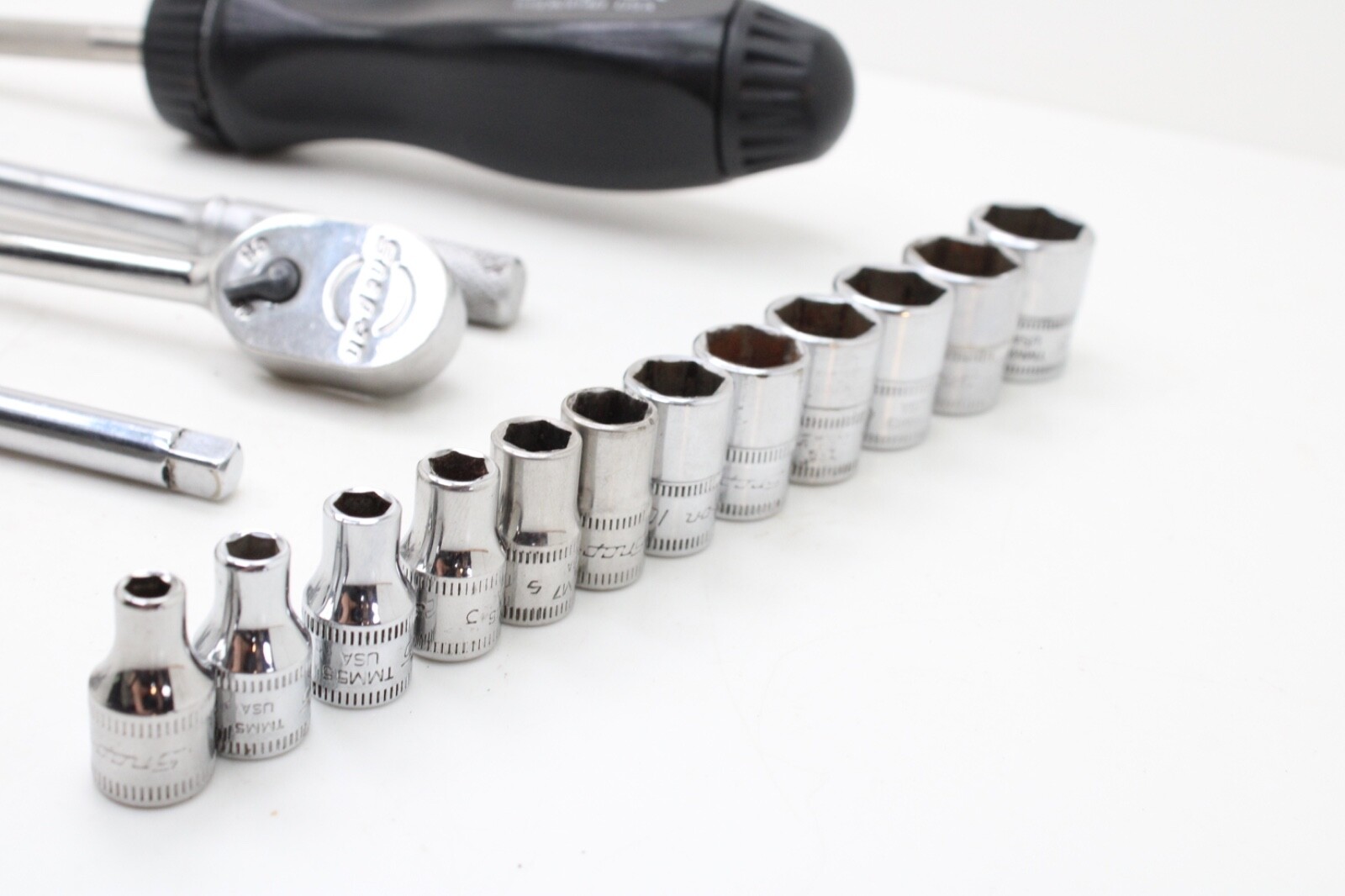 Snap On 130TMPB 1/4”Drive 6 Point 30 Piece Metric Deep/Shallow Socket Set USA