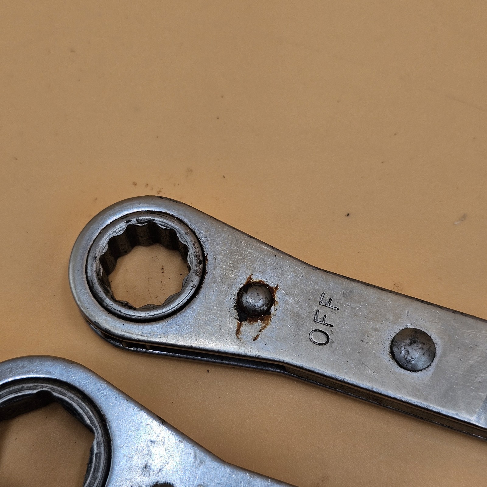 Vintage Snap On Ratcheting Wrench Set Of 3 R1820, R2426S, R-2428