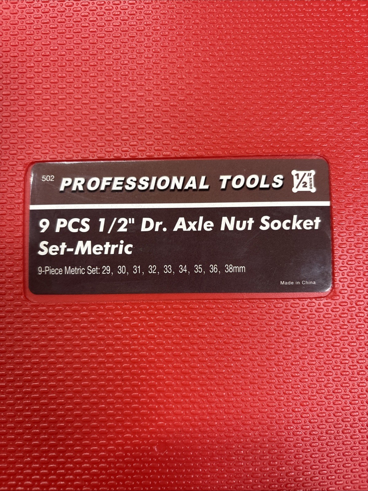 9PCS 1/2″Dr. Deep Spindle Axle Nut Impact Socket Set, CR-MO, Metric Large Socket