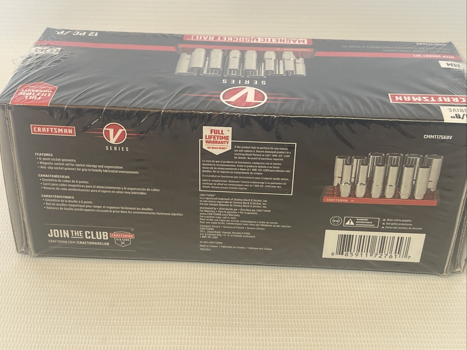 12 Pieces CRAFTSMAN V-Series METRIC MM Deep Socket 3/8″ Drive 6 Point CMMT17560V