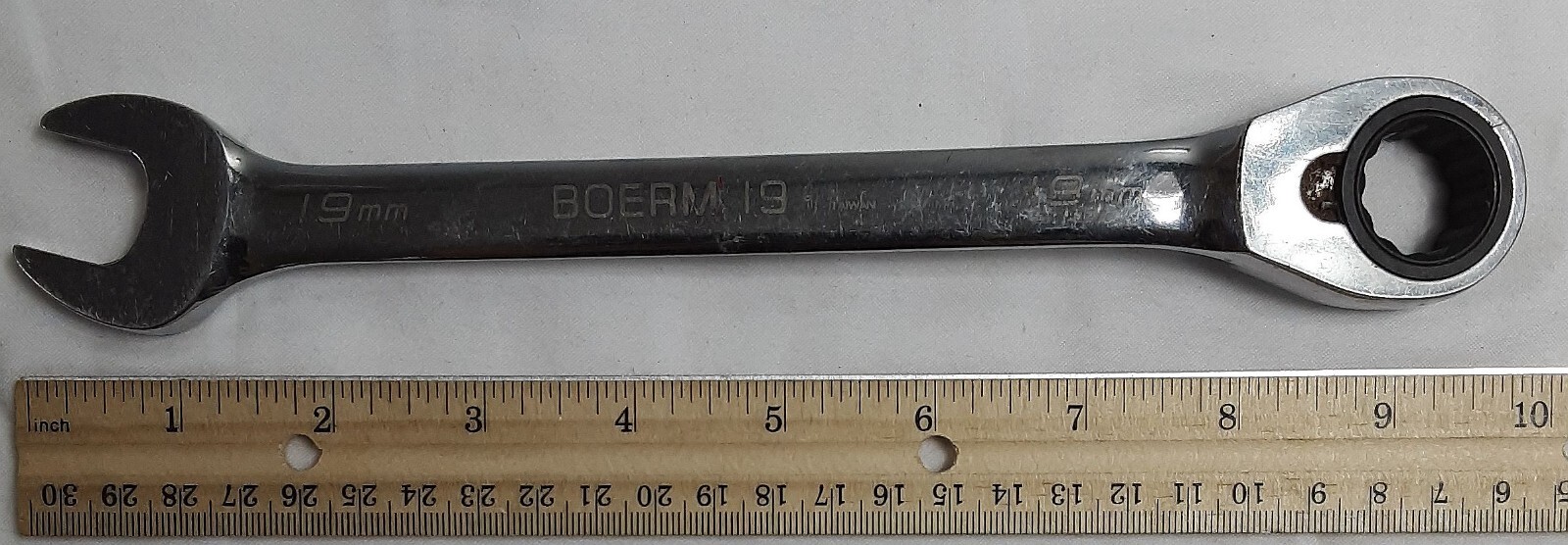 19mm BLUE-POINT BOERM 12-Point Ratcheting Combo Wrench