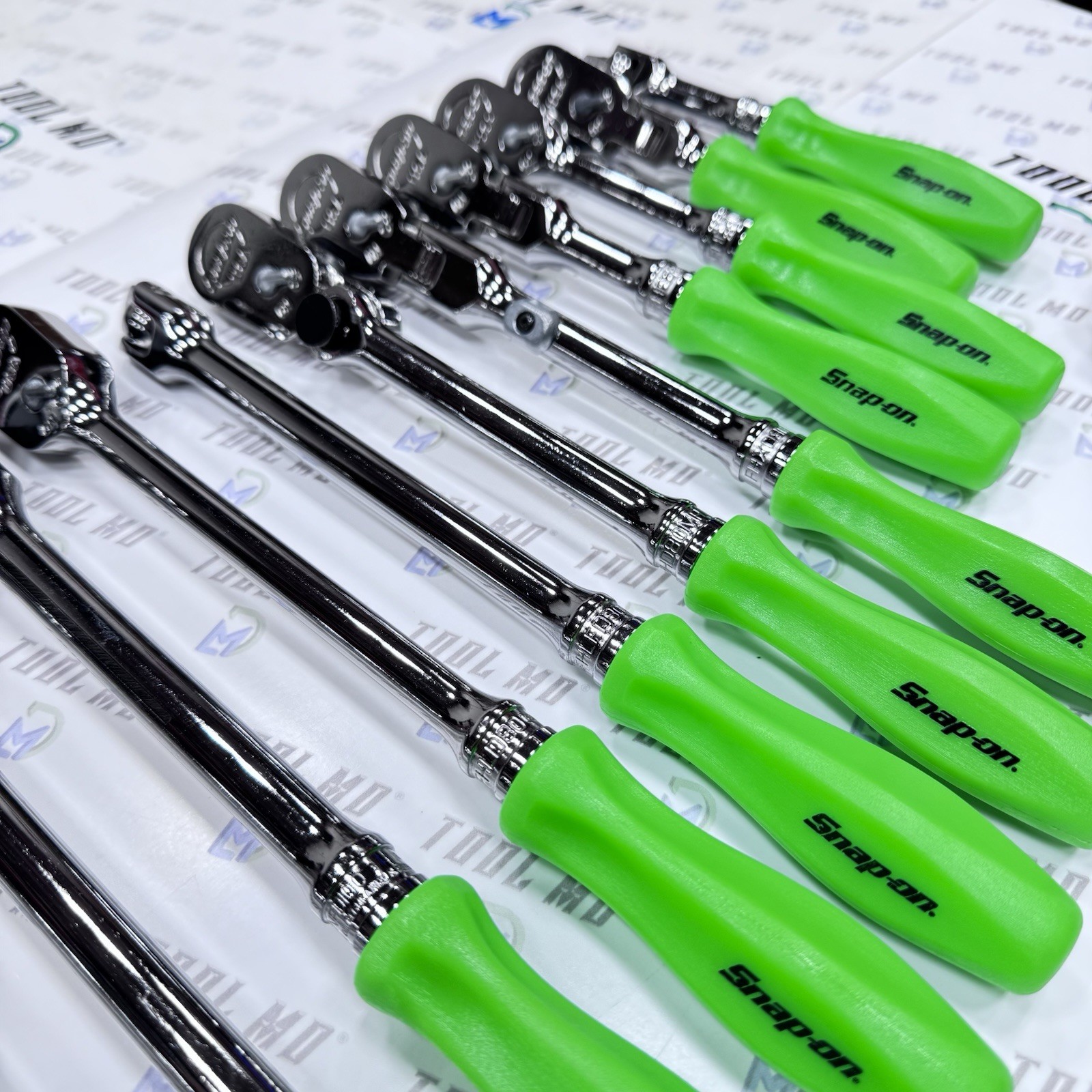 Snap-on Tools USA RARE 31pc GREEN 1/2″ 3/8″ 1/4″ Drive Ratchet Set SHLFD80A