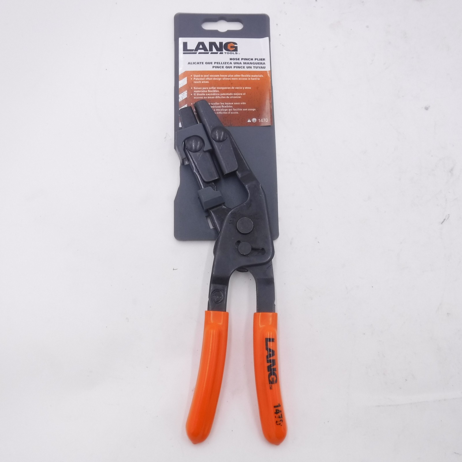 Lang 10″ Offset Self Locking Medium Size Hose Pinch Pliers 1470