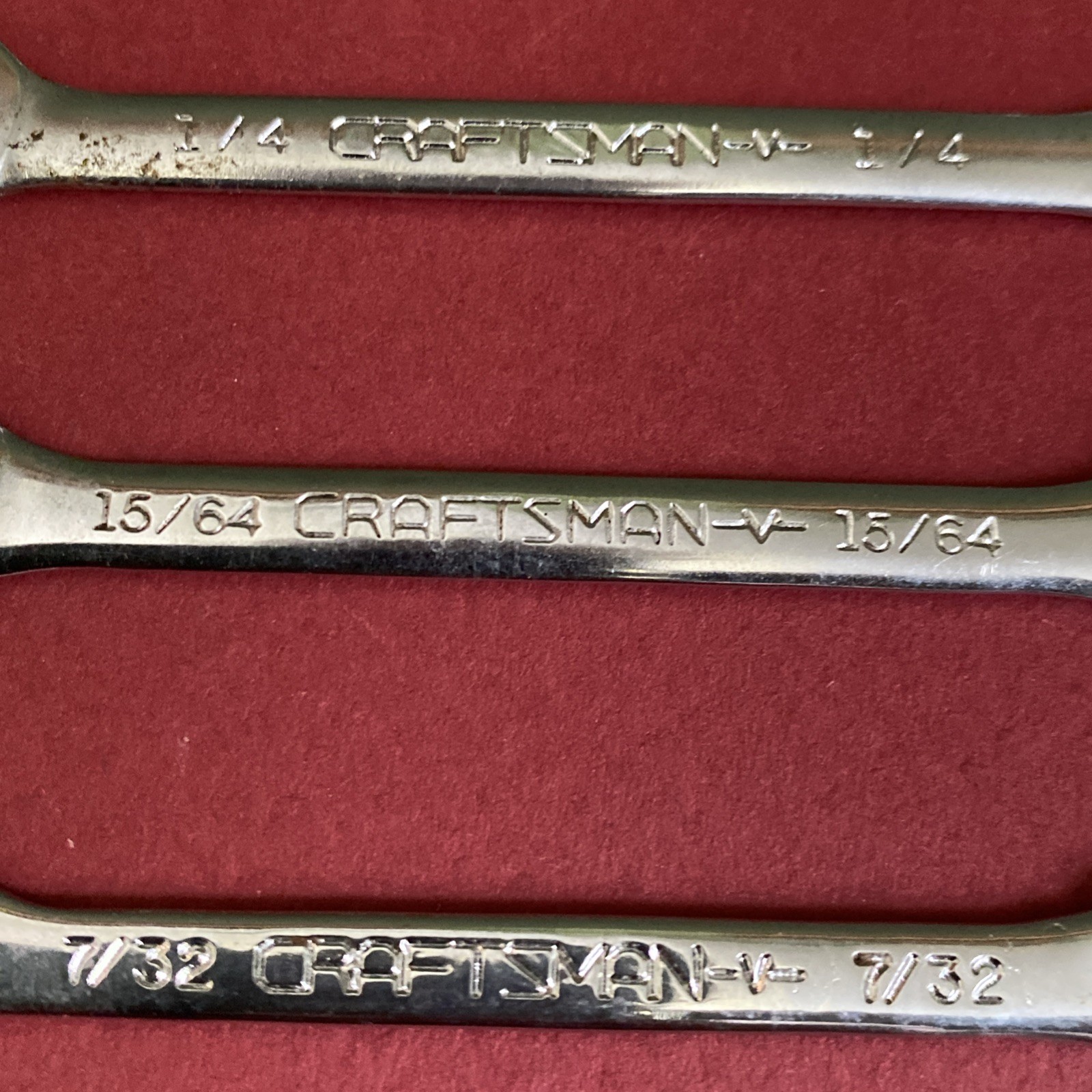 Craftsman USA 8-Pc Open End -V- Ignition Wrench Set 4306 Super-tuff 90° Offset