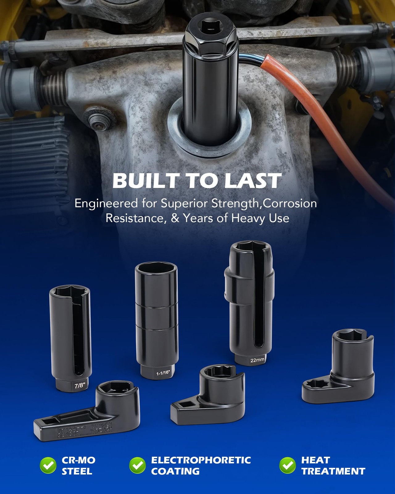 Orion Motor Tech 12pc Oxygen Sensor Socket Set, O2 Removal Tool and…
