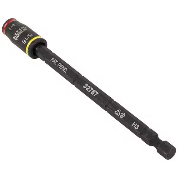 Klein Tools 3-in-1 Impact Flip Socket, 1/4 in., 5/16 in., 5 in. L impact driver
