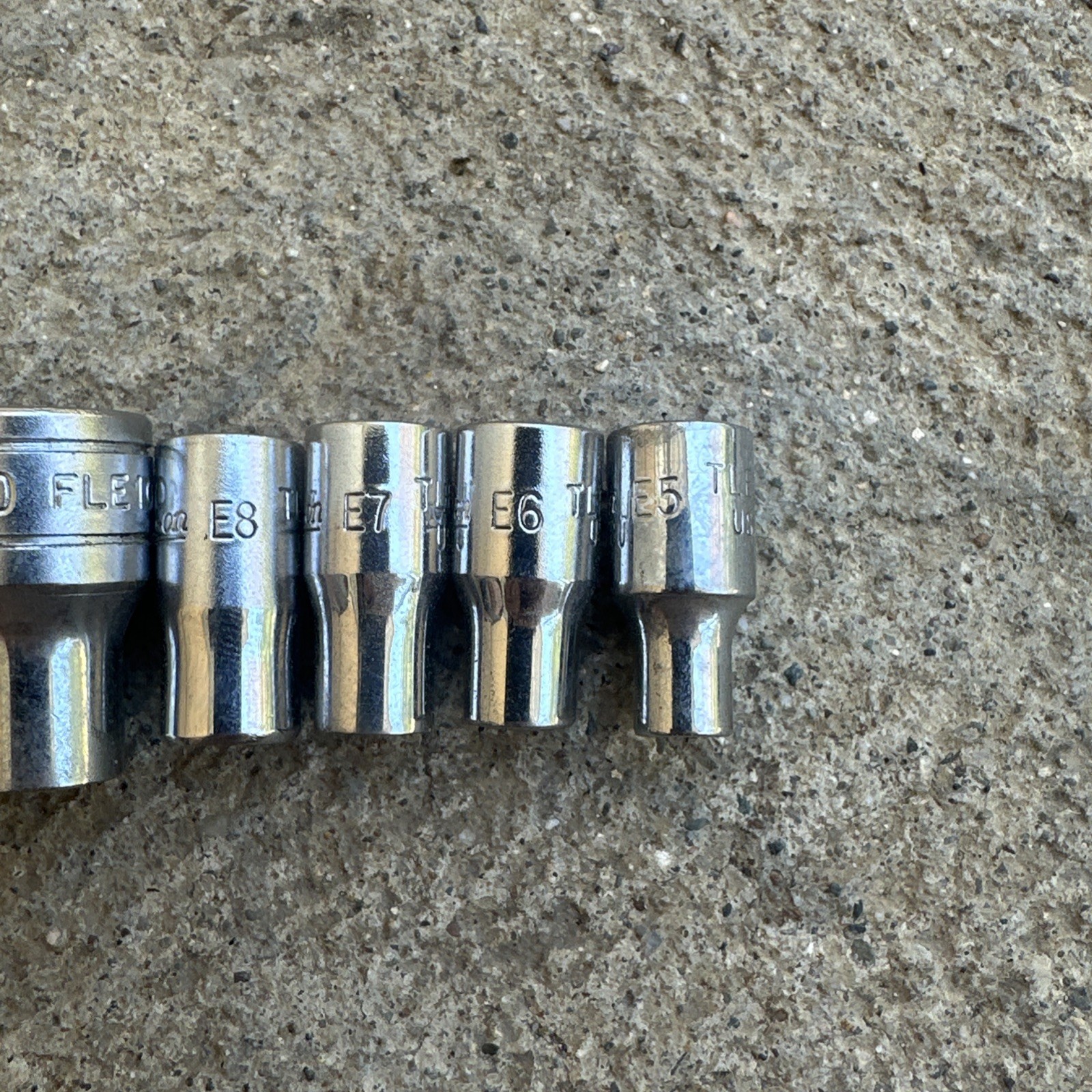 SNAP ON FLE160 8-Piece Combination Drive TORX® Shallow Socket Set (E5–E16) USA