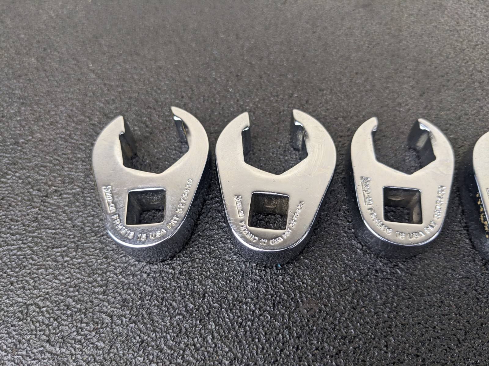 #bo435 Snap On 9Pc Metric 3/8 Drive Flare Nut Crowfoot Wrench Set 9MM 18mm