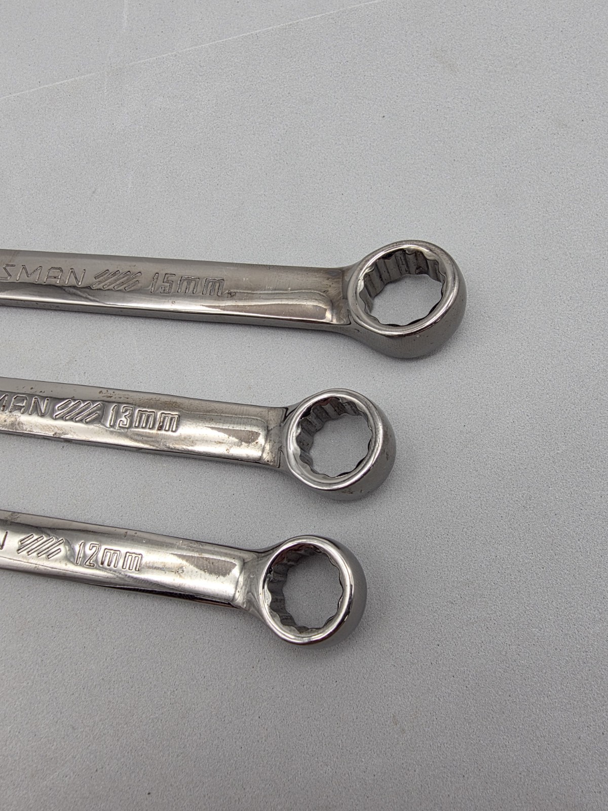 Craftsman Tools Combination Wrenchs 15mm,13mm,12mm 81-976,974,973GM