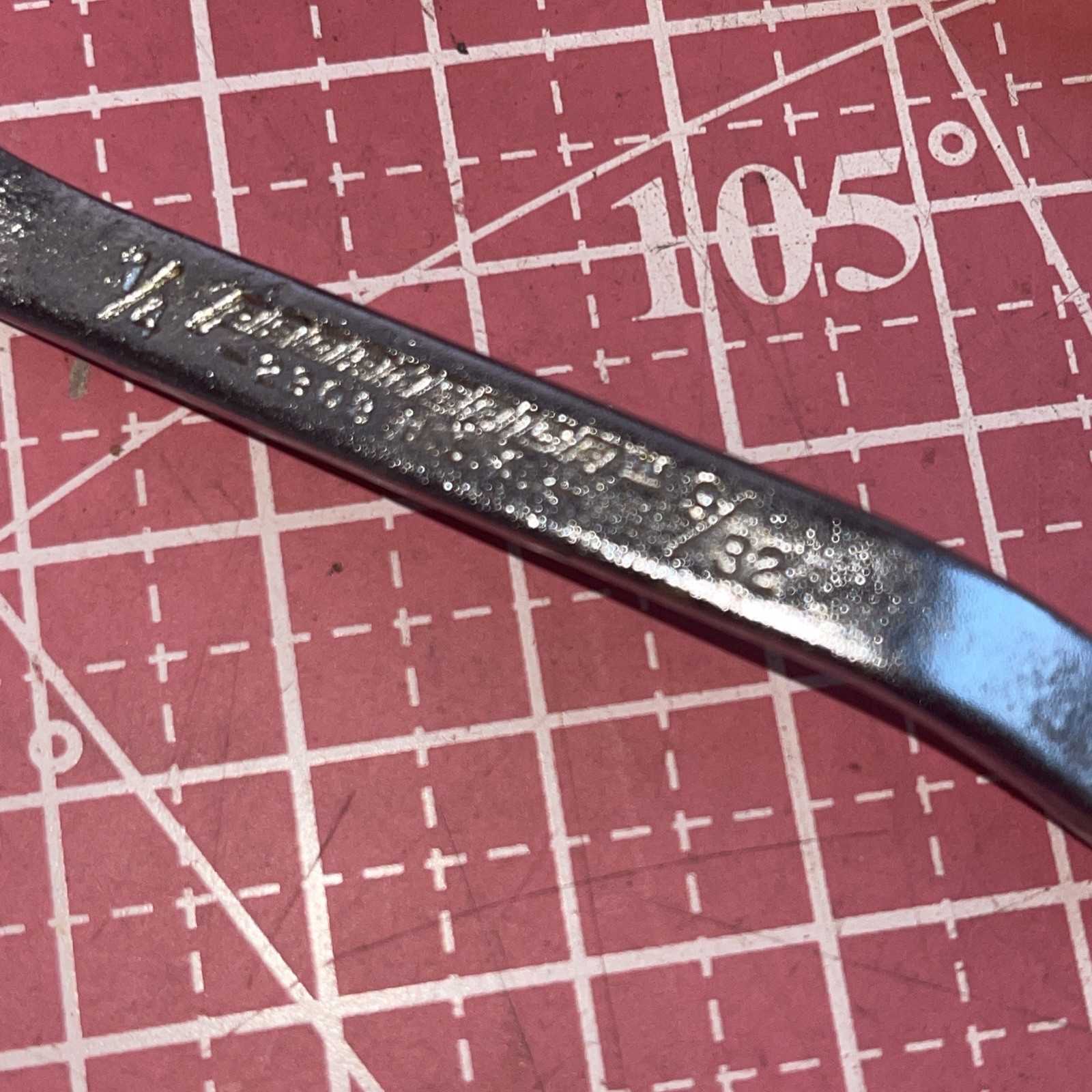 NOS PROAMERICA USA 2308 1/4 X 9/32 In SAE Stubby Offset 12 Point Box End Wrench