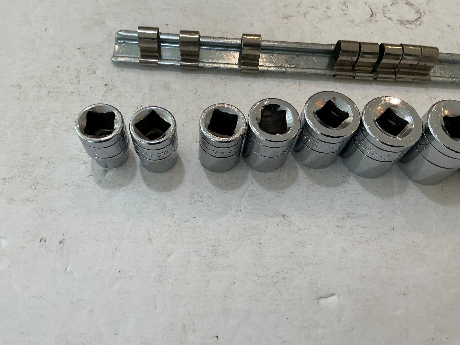 S-K tools 8pc 3/8″ drive shallow 6pt socket set 3/8″ to 13/16″ USA made