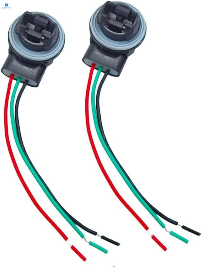 Bulbs Wire Harness Pigtail Light Socket Compatible with LED and 3157B