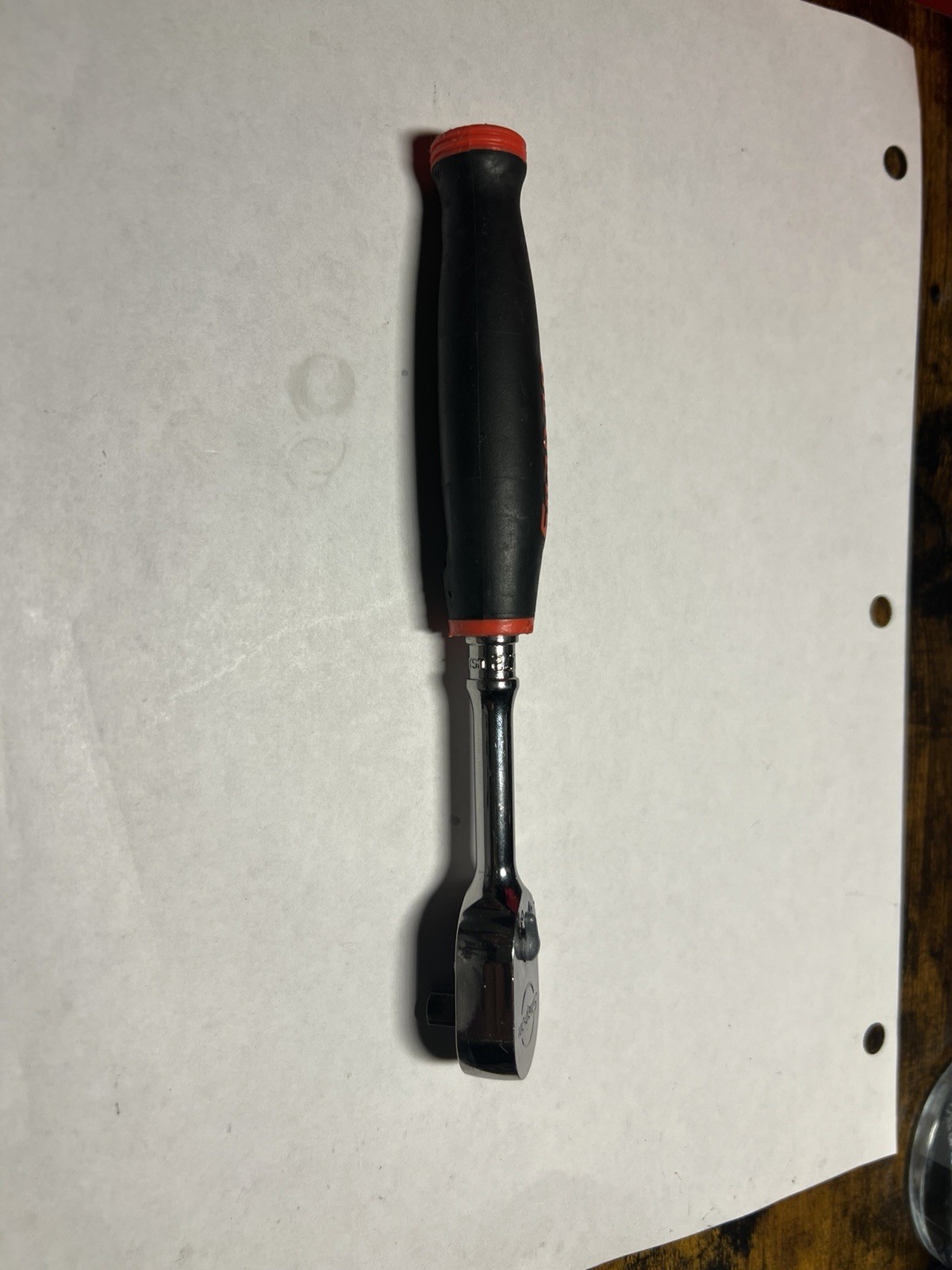 Snap-on Tools USA NEW 1/4″ Drive RED Soft Grip Long Handle Ratchet THL72