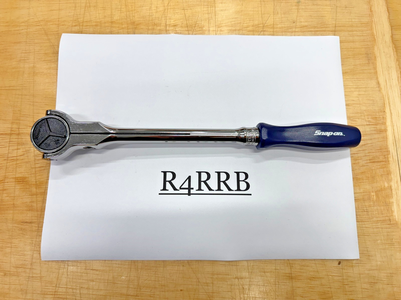 Snap-on Tools CLASSIC BLUE 3/8″ Drive Hard Grip Round Swivel Ratchet FHNFD100DB