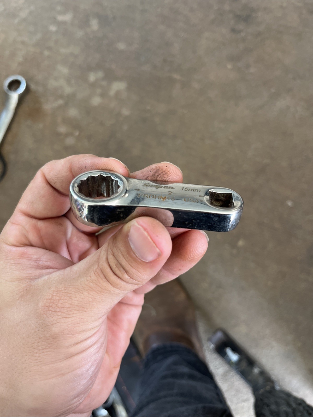 Snap-on 3/8″ Drive 12 Point Metric 15mm Torque Adapter FRDHM15 USA 2″ Length