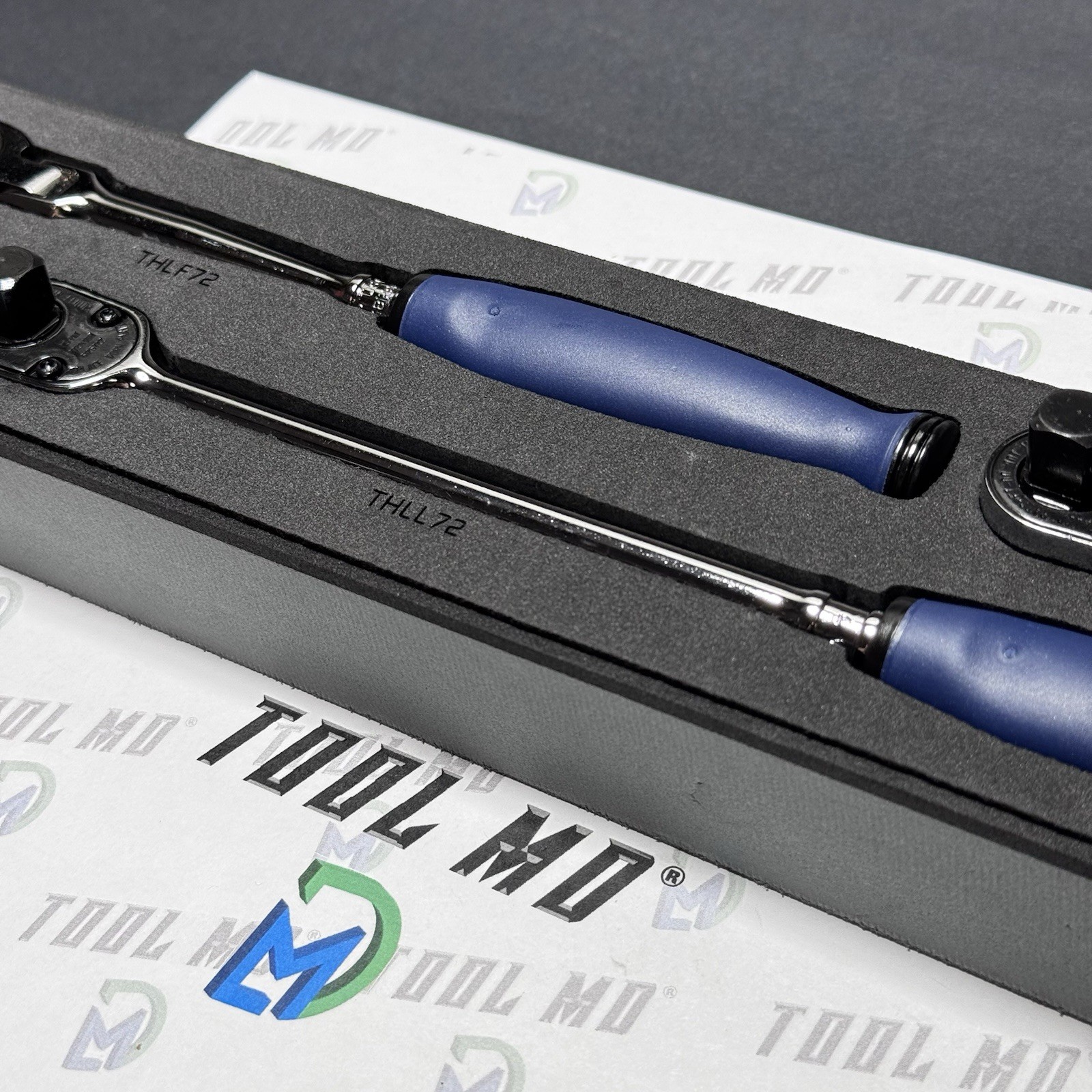 Snap-on Tools USA REVERSE POWER BLUE Compact 3pc 3/8″ Drive Ratchet Set 103RT05F