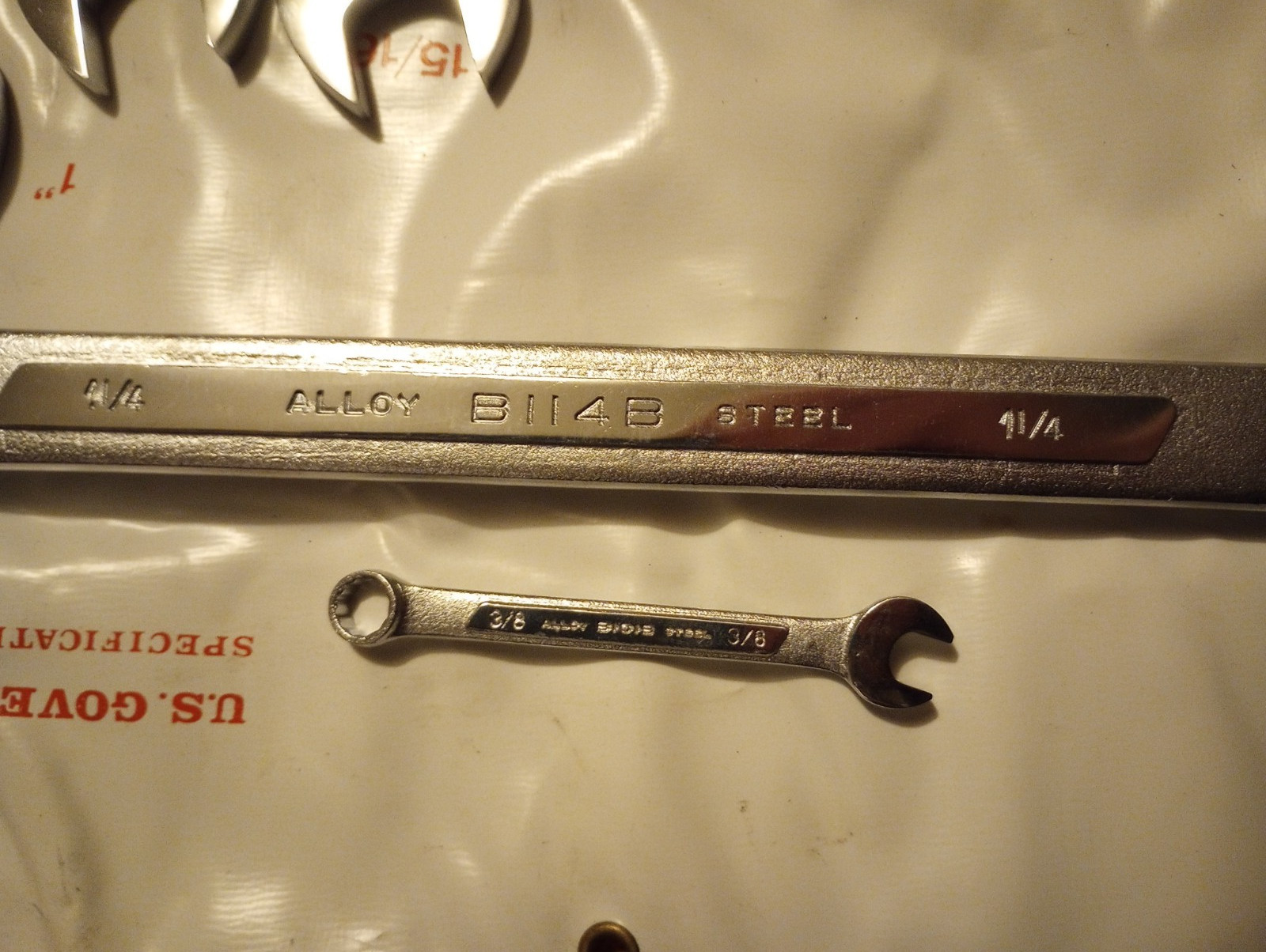 Vintage Truecraft 14 Piece Combination Wrench Set Sizes3/8″ To 1-1/4″ #BO14R