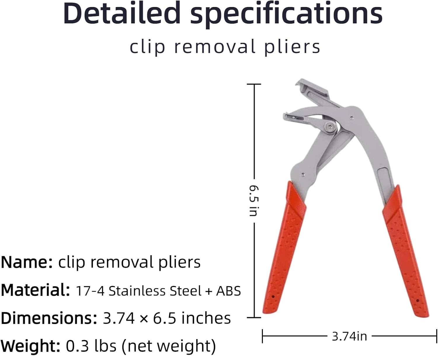 Car Clip Removal Pliers Steel Spring Loaded Fastener Remover Tool for Auto Trim
