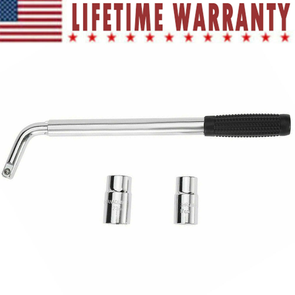 4 Way 17/19mm 21/23mm Telescoping Tire Lug Nut Wheel Wrench Universal Nut Socket