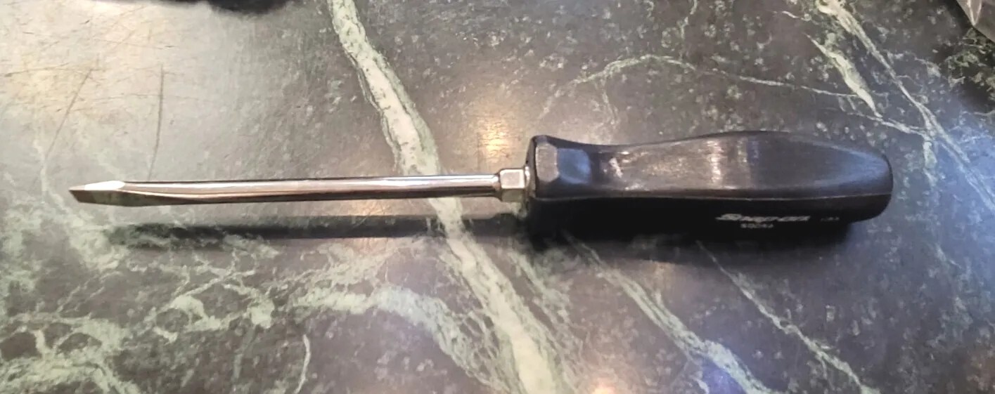 SDD6A Snap-on Tools NEW BLACK Hard Plastic Handle 5/16″ Flat Head Screwdriver