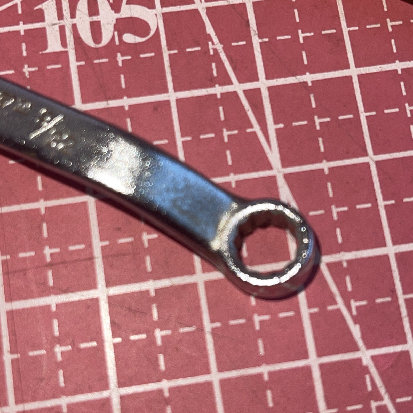 NOS PROAMERICA USA 2308 1/4 X 9/32 In SAE Stubby Offset 12 Point Box End Wrench