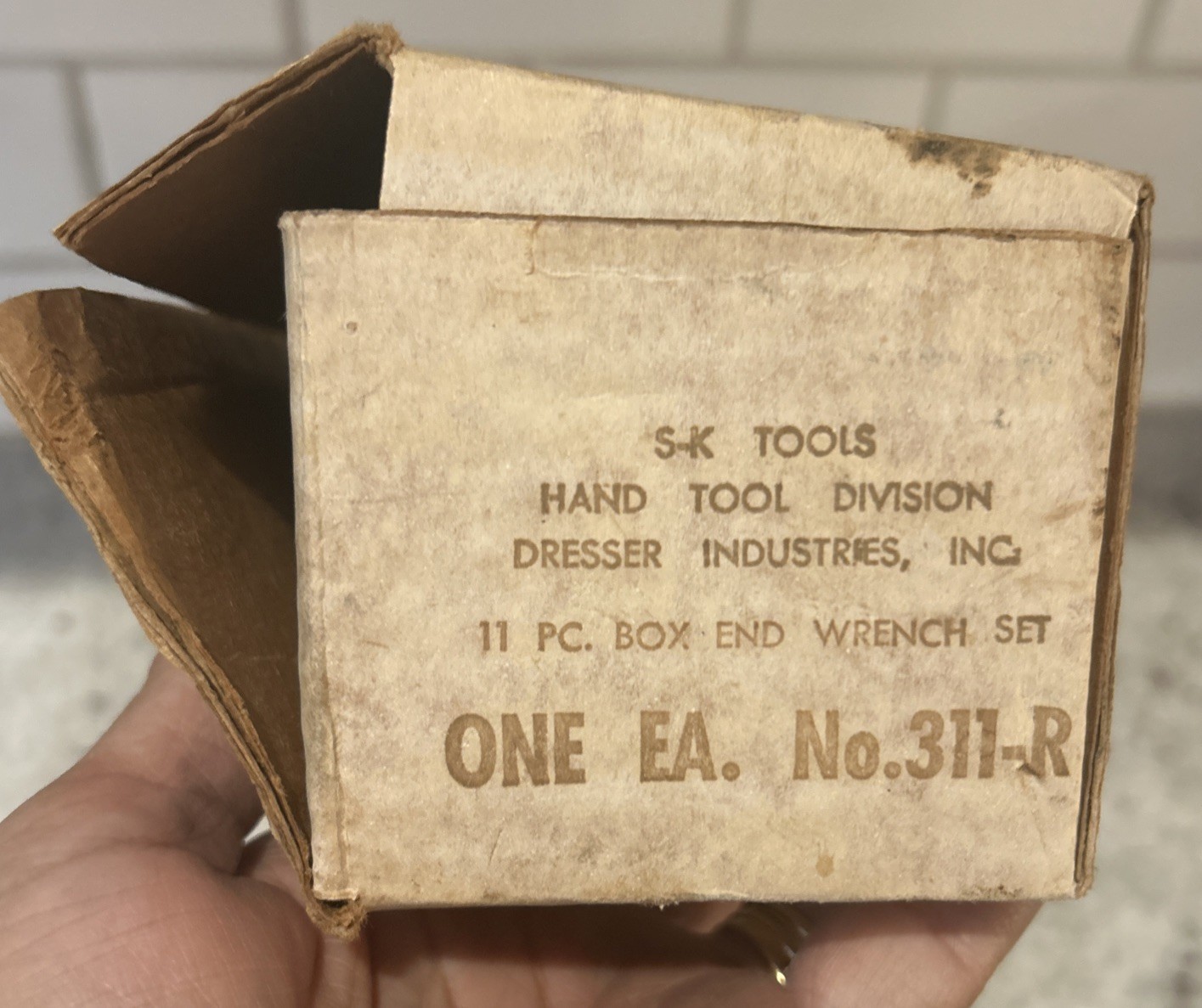 Vtg S-K 11 pc SAE double box wrench No. 311R Made In U.S.A. Excellent- Read