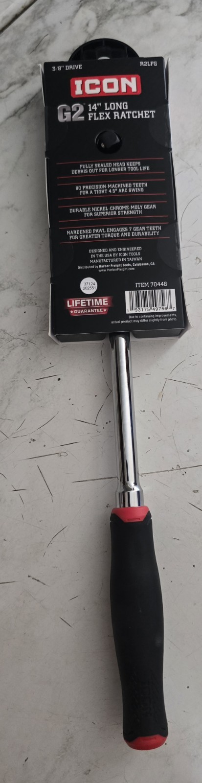 ICON (70448) G2 14″ Flex Ratchet (3/8″ Drive) R2LFG – NEW