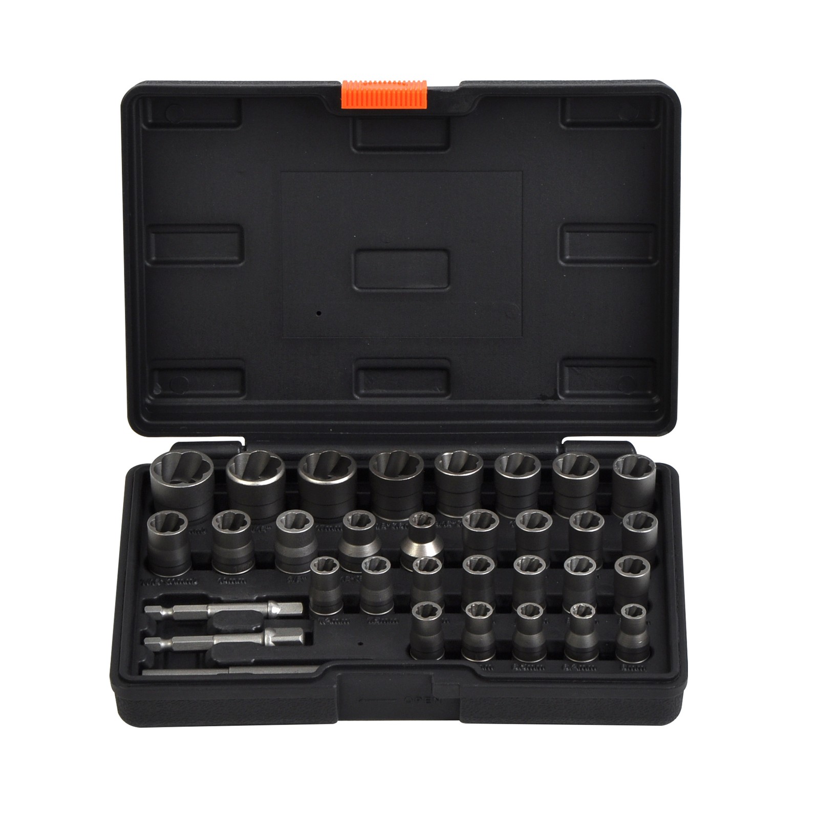 32pc Bolt Extractor Set, Impact Bolt & Nut Remover Set, 1/4″ & 3/8″ Square Drive