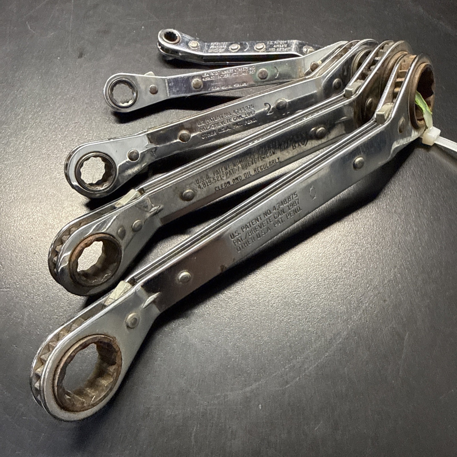 Blue-Point 5pc 12pt Standard 25° Offset Ratcheting Box Wrench Set
