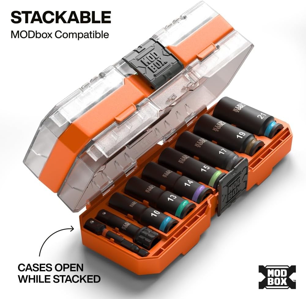 Metric Deep Impact Socket Set 3/8″ Drive 9Pc w/ Impact Driver Adapter Case