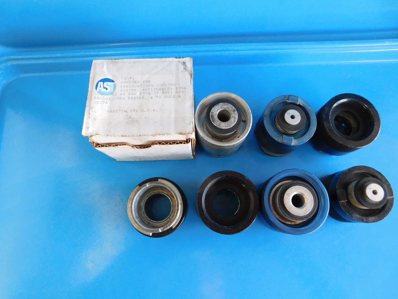 USED, AST RADIATOR PRESSURE ADAPTOR LOT OF » 8 » TOTAL