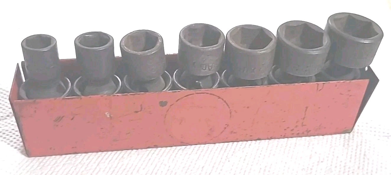 MAC Tools 7pc SAE 3/8″-3/4″ Shallow Swivel Impact Socket Set – 3/8″ Drive & Box