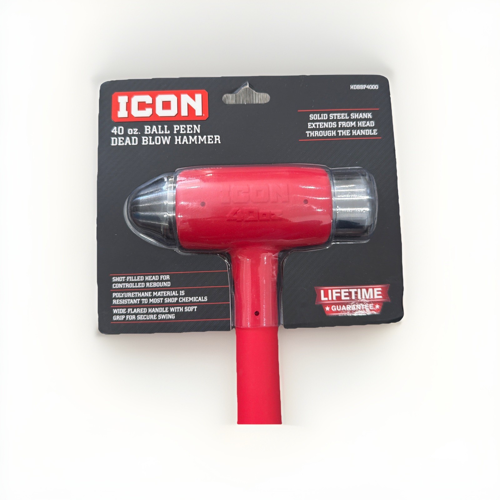 NEW 2 X ICON 40 oz. Ball Peen Steel Face Deadblow Hammer HDBBP4000