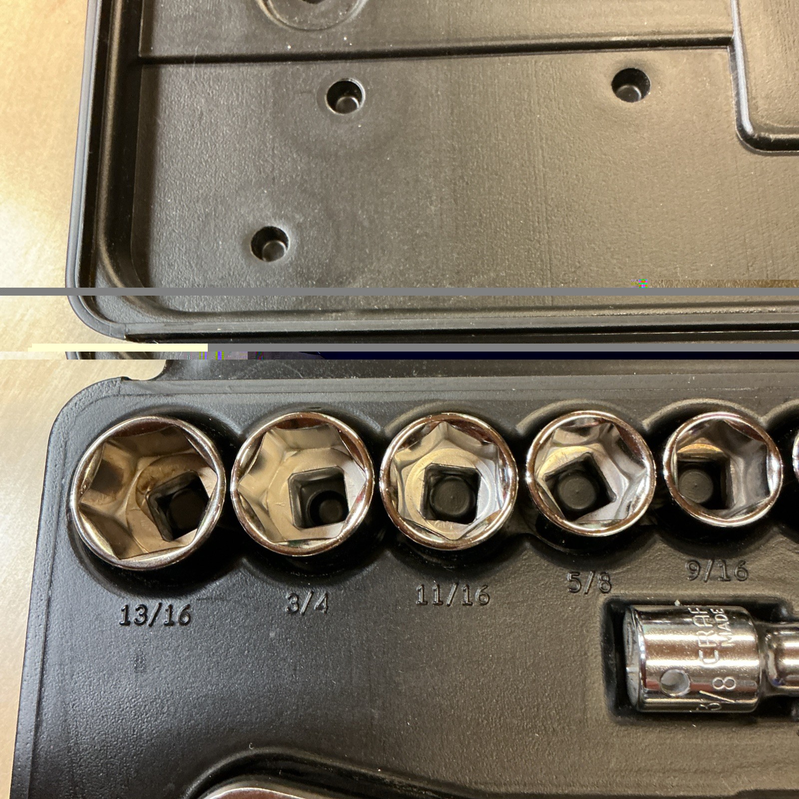 Craftsman USA 12 pcs 6 pt SAE 13/16” To 1/4” Ratchet Set 3/8”Drive FREE SHIPPING