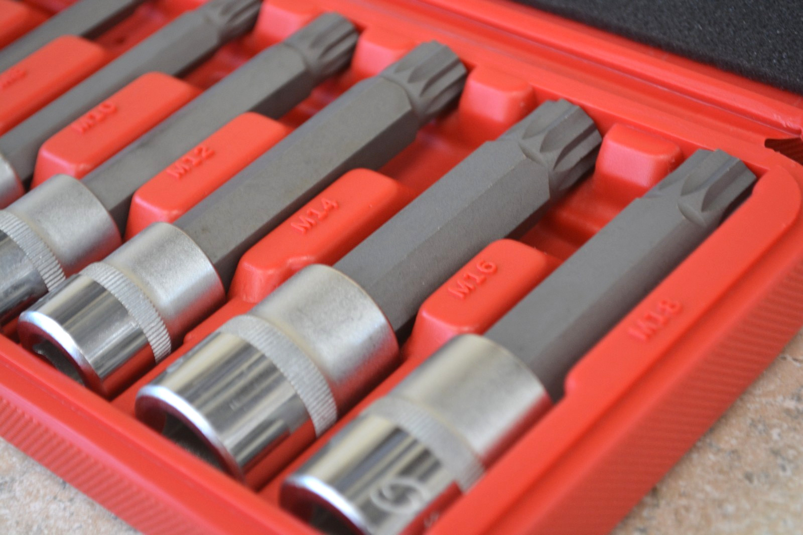 SUNEX 9 Piece 4″ Triple Square 3/8″ Drive Bit Set 9929 *Pre-owned* FREE SHIPPING