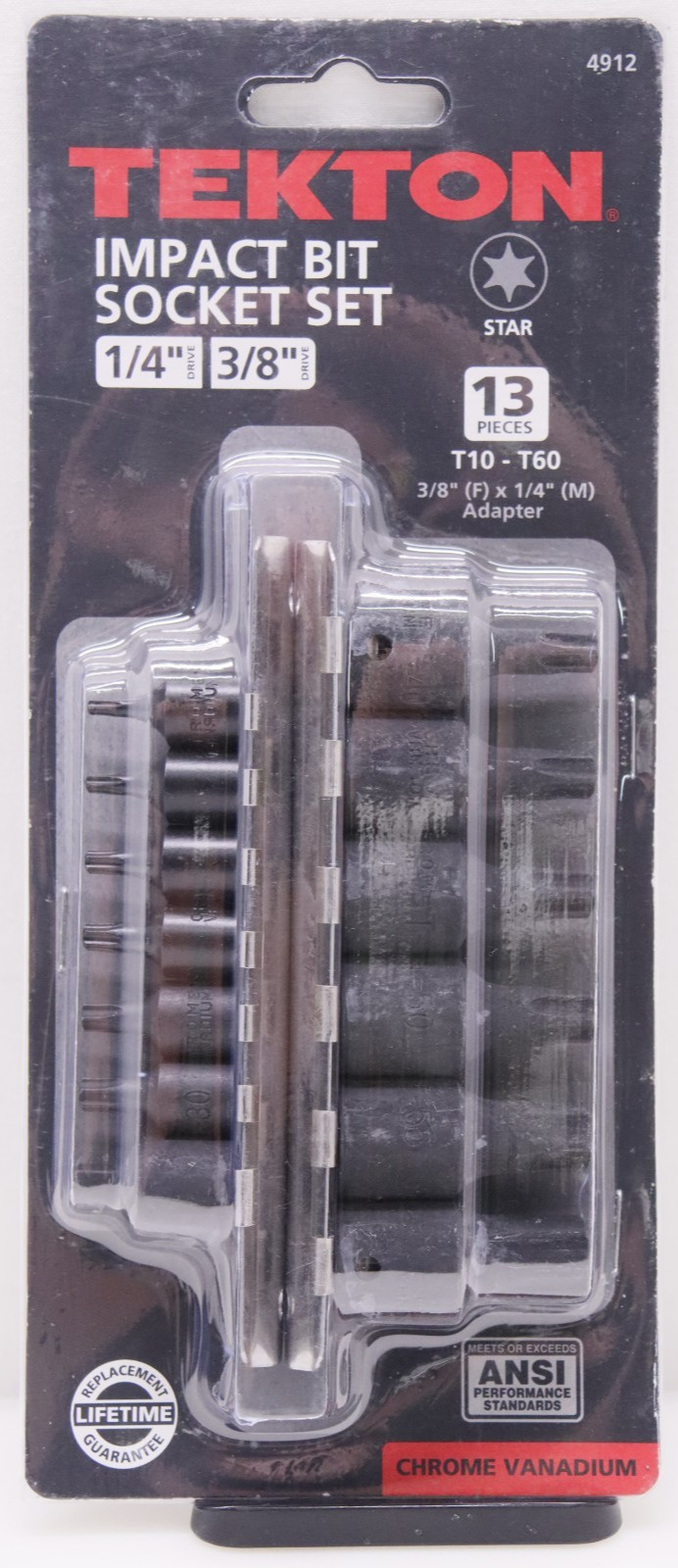 Tekton 1/4 In. And 3/8 In. Drive T10-t60 Impact Star Bit Socket Set – New