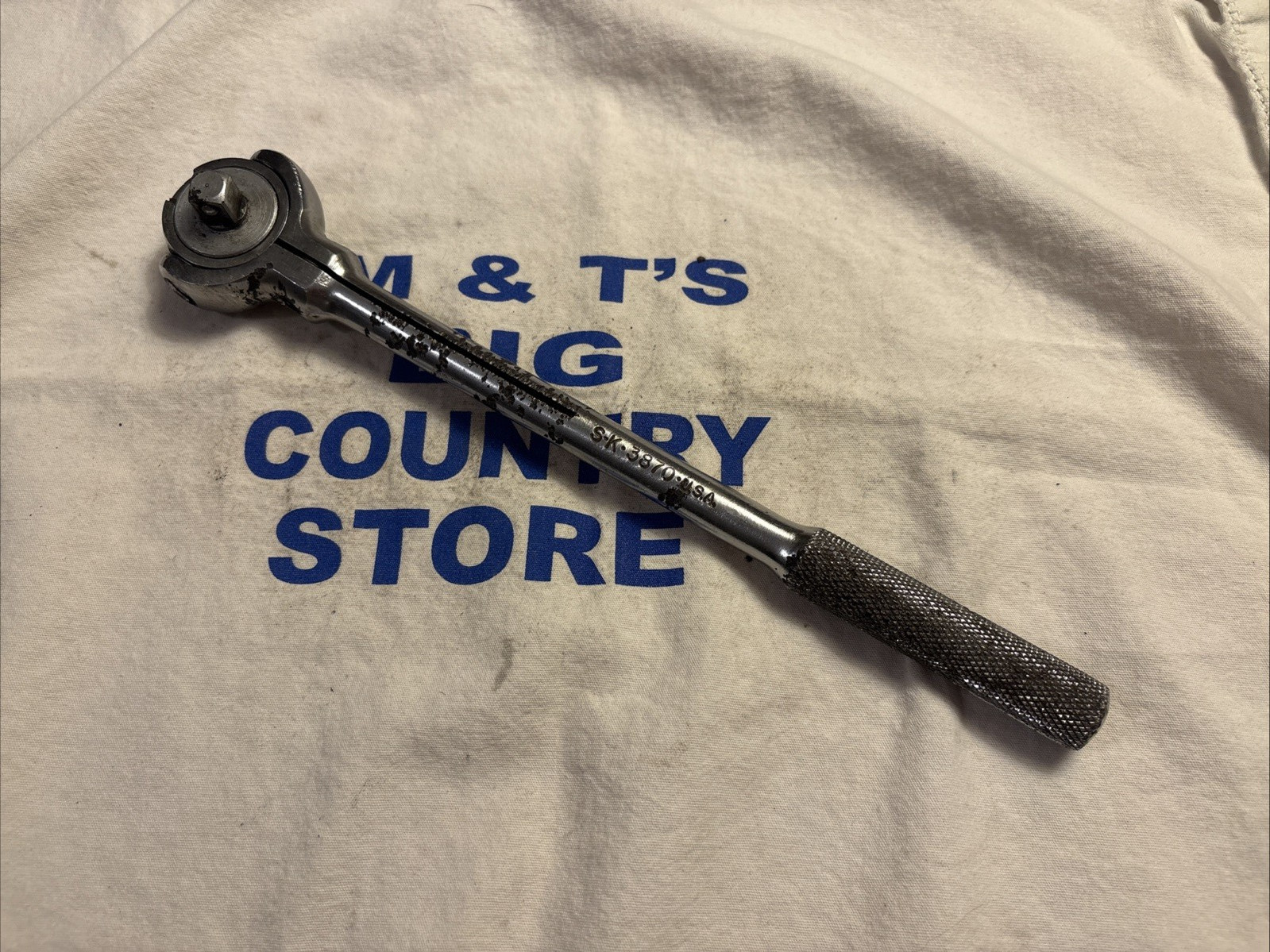 SK Tools USA 3/8″ Drive Roto Head Ratchet Knurled Handle 3870