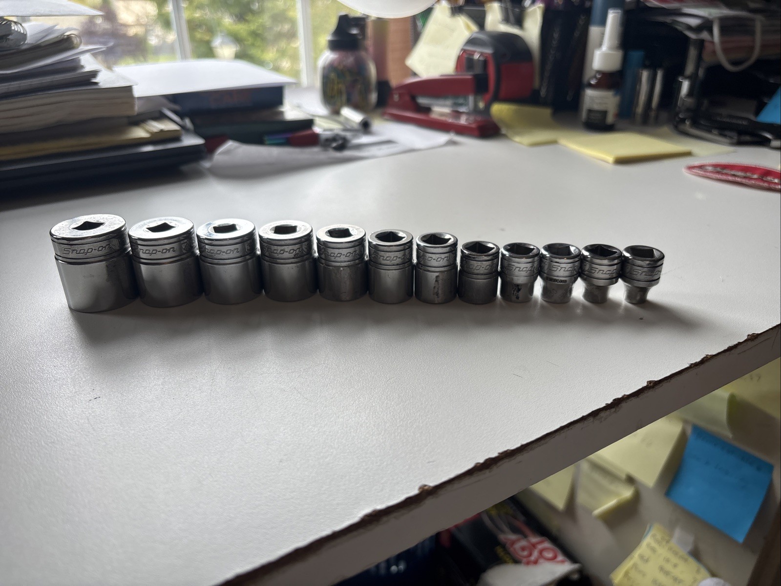 Snap-on Tools 12-Piece 1/4″ – 15/16″ Drive 12-Point Shallow Socket Set 🇺🇸 Nice
