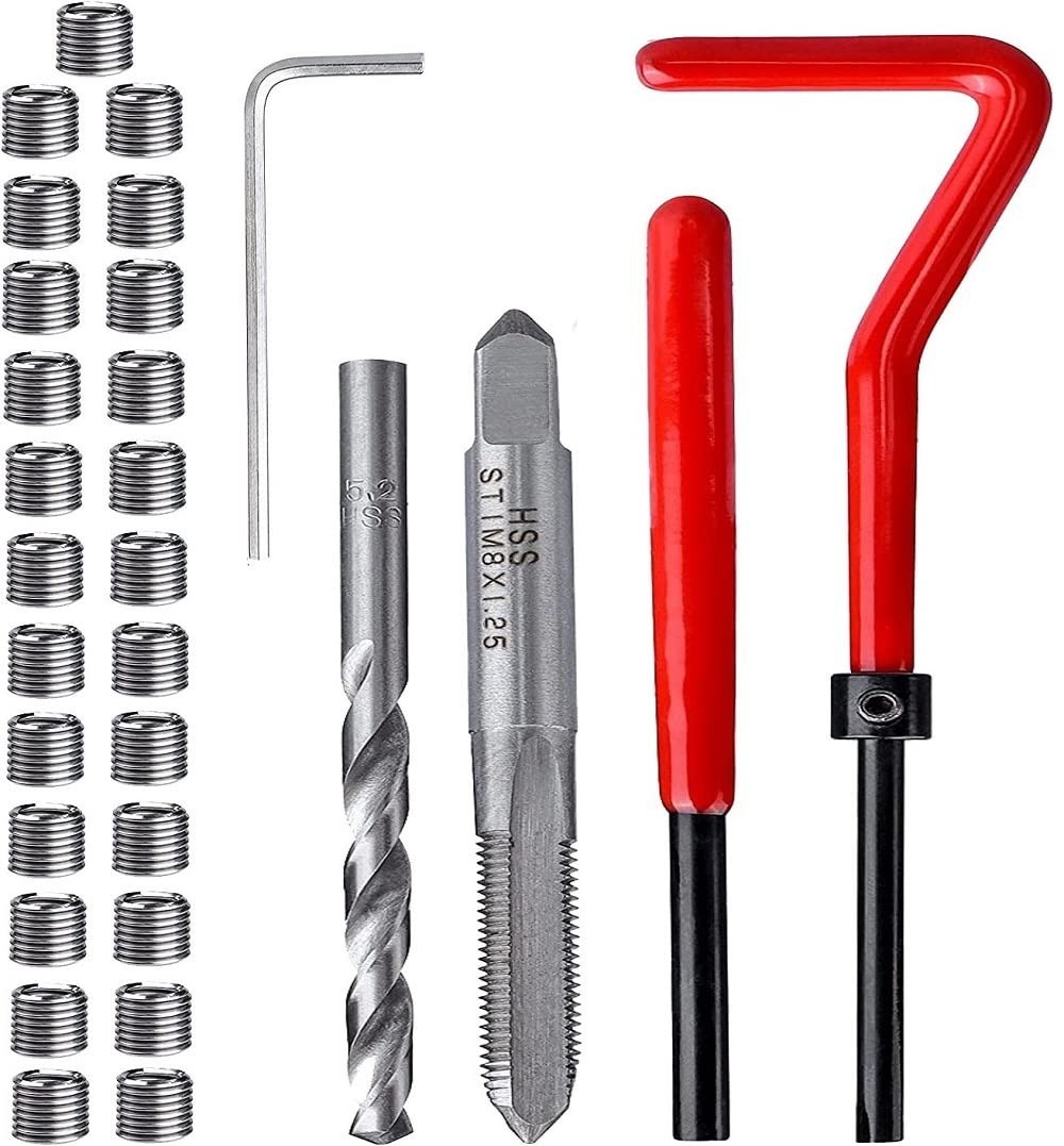 Stainless Steel Thread Repair Set – 30 Pieces for Effective Auto Repairs